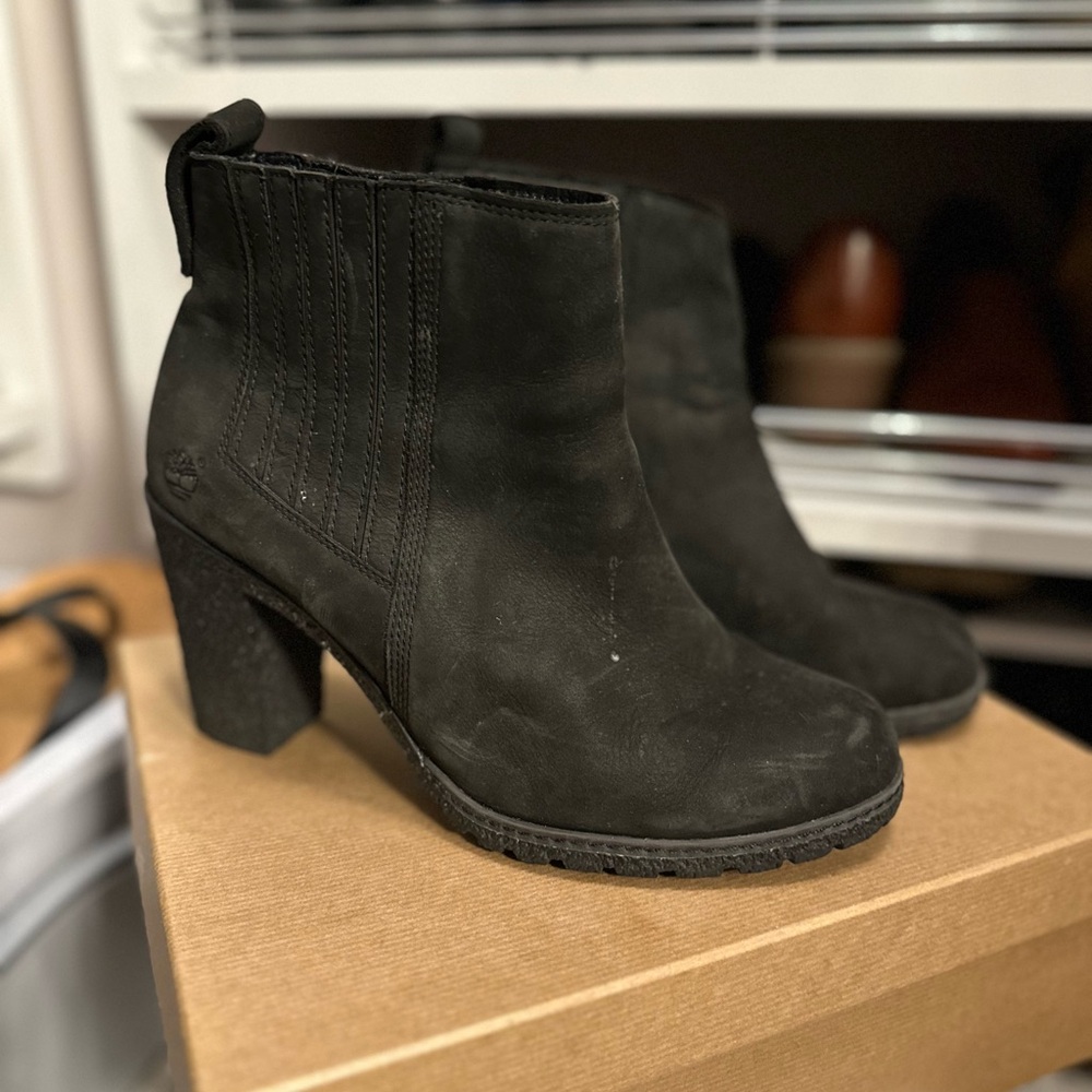 Timberland Black Suede Leather Ankle Boots ortholite boot